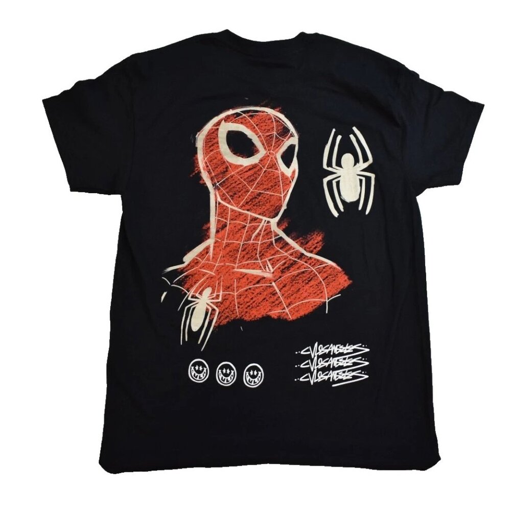 CVLA x Marvel Spider-Man Mens Class Dismissed Double-Sided Black Shirt New